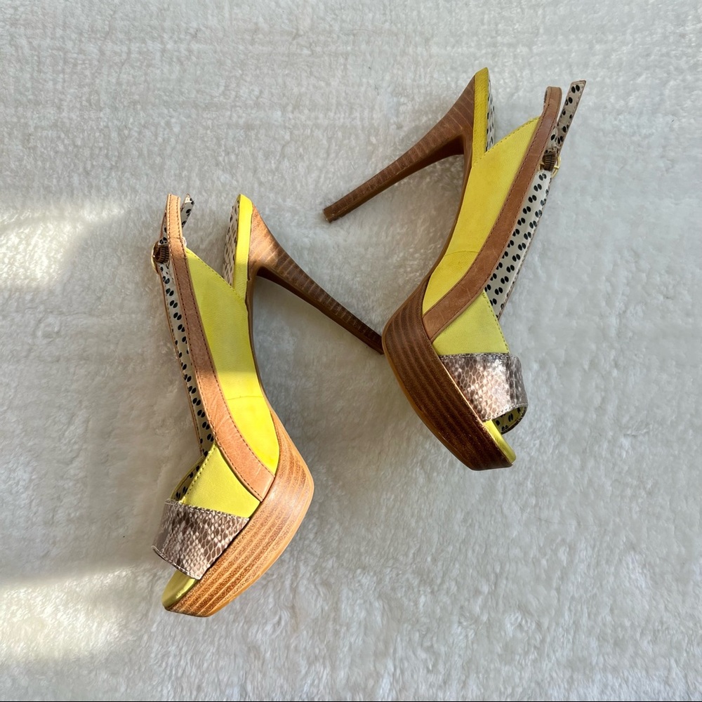 Jessica Simpson Multicolour Open-Toe Heels - Picture 3 of 8